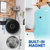 Palm Sized Magnetic Wi Fi Camera with Two Way Audio and Night Vision for Home Monitoring