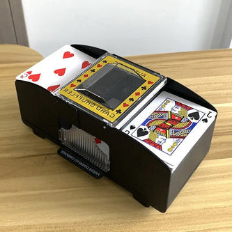 Automatic Card Shuffler for Standard and Bridge Decks with Battery and Cable Power