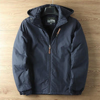 Hooded Jacket with Lined Interior, Adjustable Hood and Zip Pockets in a Relaxed Fit in Five Colors and Sizes M to 5XL