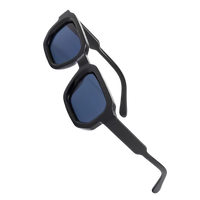 Bold Energy Rectangle UV Sunglasses  -Black Grey - Ozerty
