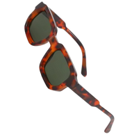 Bold Energy Rectangle UV Sunglasses  -Leopard Green - Ozerty