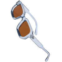 Bold Energy Rectangle UV Sunglasses  -Transparent Tea - Ozerty