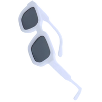 Bold Energy Rectangle UV Sunglasses  -White Grey - Ozerty