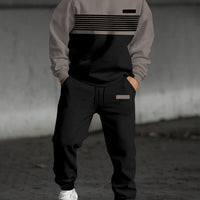 Color Block Hooded Sweatshirt with Full Sleeves and a Roomy Fit in Black in Sizes S to 2XL