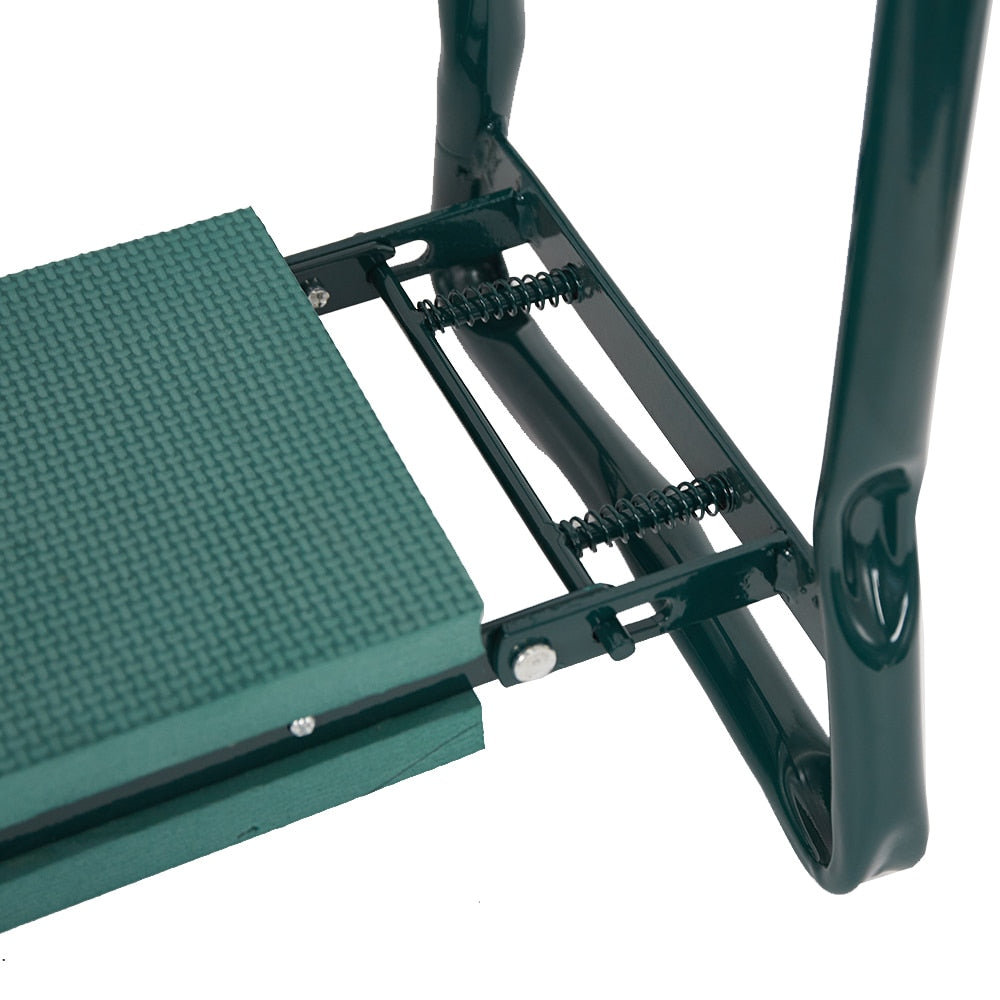 Garden Kneeler and Seat with Ergonomic Design in Green