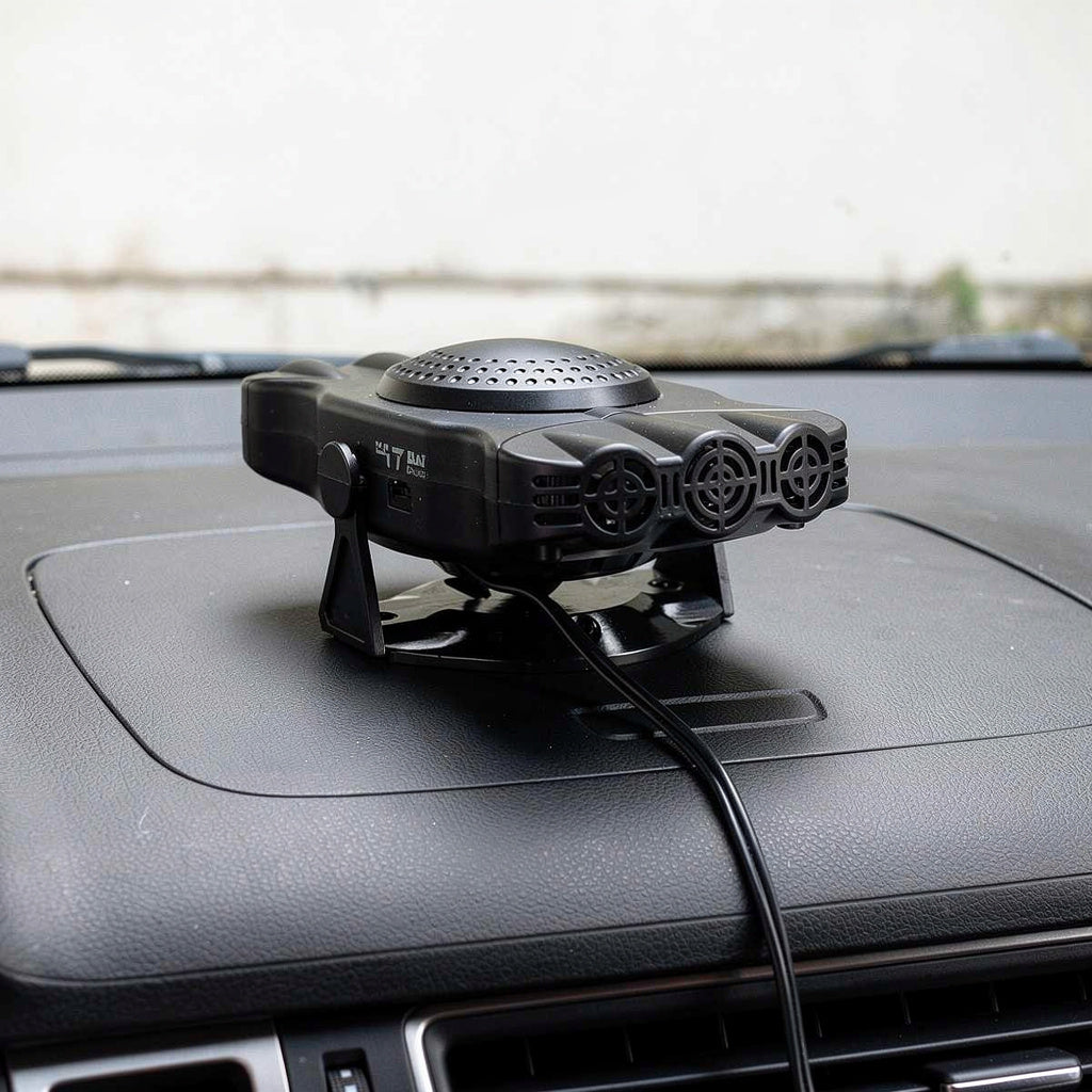 Portable 12V Car Windshield Defroster with Rotating Base and Three Adjustable Vents