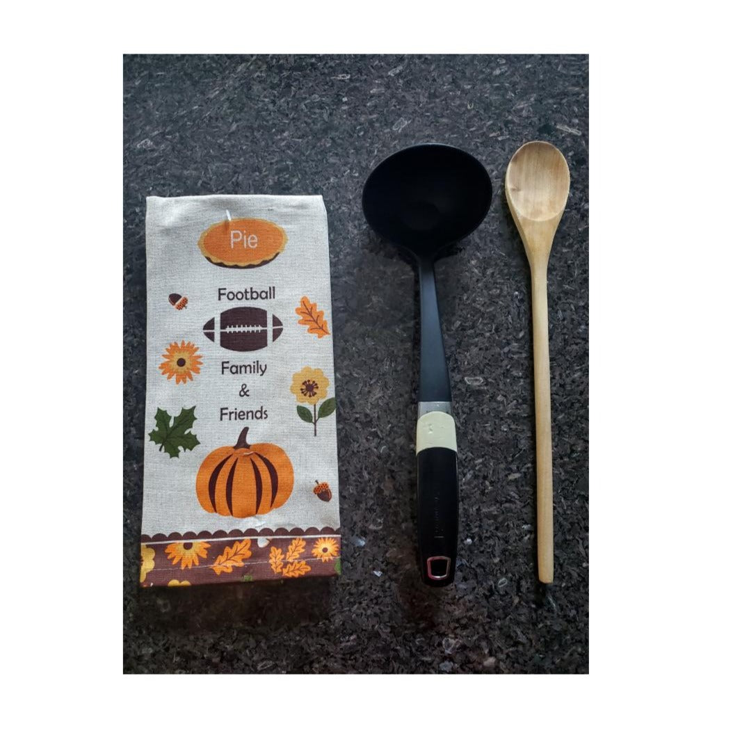 Kitchen Towels with Fall Patterns and Absorbent Cotton, Set of 6