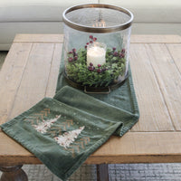 Green Velvet Pines Table Runner - Interior Delights