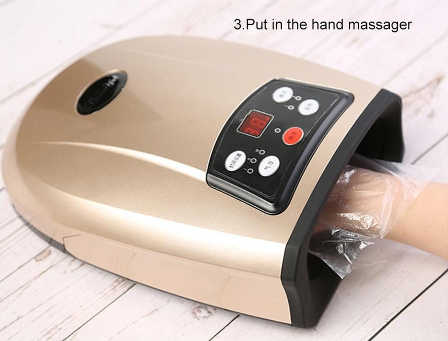 Air Compression Hand Massager with Battery and Plug-In Power