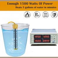 Bucket Water Heater with Safety Guard and Insulated Handle, 39.4ft Cord