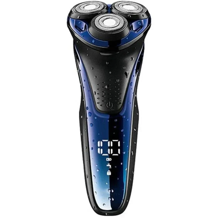 Rotary Electric Shaver with 3 Pivoting Heads and Built In Trimmer