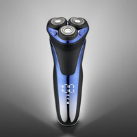 Rotary Electric Shaver with 3 Pivoting Heads and Built In Trimmer