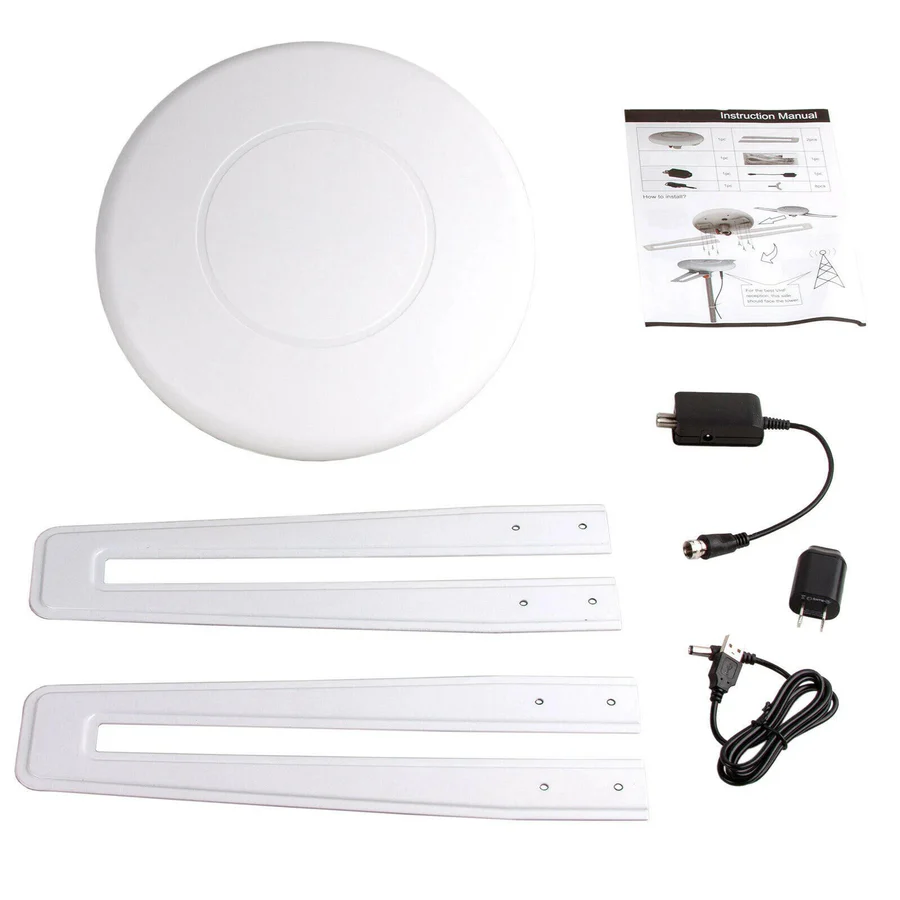 Digital HDTV Antenna with 360 Degree Reception and Cellular Interference Filter