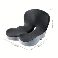L-Shaped Memory Foam Cushion with Lumbar Support and Anti-Slip Base