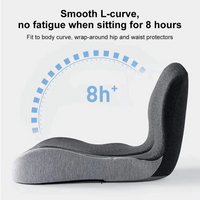 L-Shaped Memory Foam Cushion with Lumbar Support and Anti-Slip Base