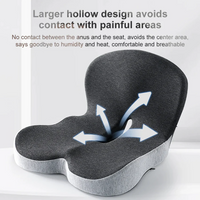 L-Shaped Memory Foam Cushion with Lumbar Support and Anti-Slip Base