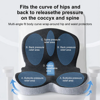 L-Shaped Memory Foam Cushion with Lumbar Support and Anti-Slip Base