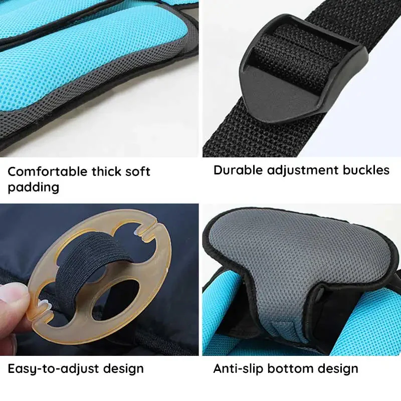 Booster Seat Cushion for Kids with Five Point Harness and Mesh Panel