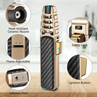 Kitchen Butane Torch with Dial Heat Control and Refillable Base
