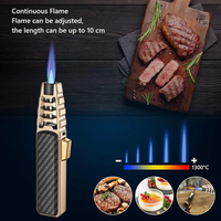 Kitchen Butane Torch with Dial Heat Control and Refillable Base