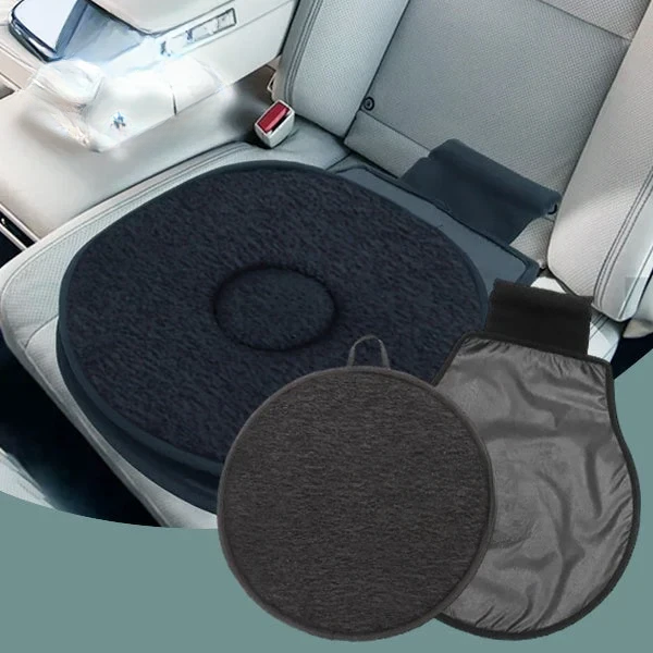 Swivel Seat Cushion with 360-Degree Rotation and Breathable Foam Core
