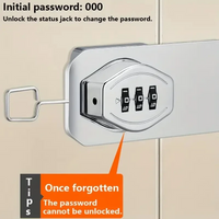 Keyless Cabinet Lock with 3 Digit Combination Dials for Drawers and Lockers