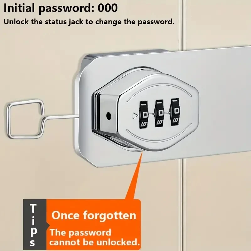 Keyless Cabinet Lock with 3 Digit Combination Dials for Drawers and Lockers