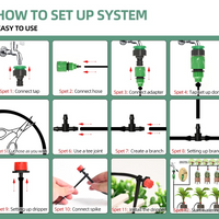 Drip Irrigation System with Automatic Timer for Gardens