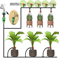 Drip Irrigation System with Automatic Timer for Gardens