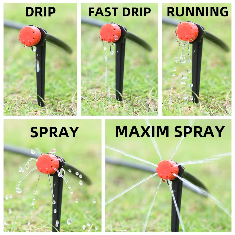 Drip Irrigation System with Automatic Timer for Gardens