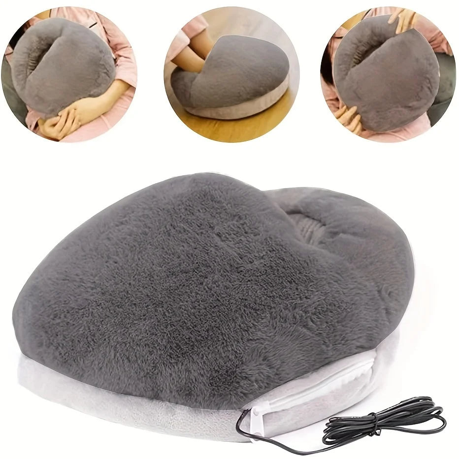 Dual Foot Warmer with USB Power and Removable Flannel Cover