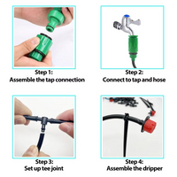 Drip Irrigation System with Automatic Timer for Gardens
