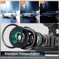 4-Channel Dash Cam with Night Vision and Parking Monitor, WiFi App Control