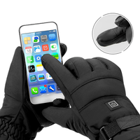 Rechargeable Heated Gloves with Touchscreen Fingertips and Waterproof Shell, 8-Hour Battery