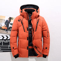 Insulated Winter Parka with Detachable Padded Hood and Water Resistant Shell for Men