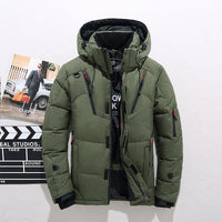 Insulated Winter Parka with Detachable Padded Hood and Water Resistant Shell for Men