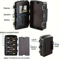 Outdoor Trail Camera with 16MP Photos 1080P Video and Infrared Night Vision for Wildlife Watching