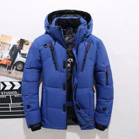 Insulated Winter Parka with Detachable Padded Hood and Water Resistant Shell for Men