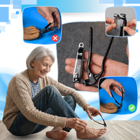Easy Reach Long Handle Nail Catcher Clipper - Ozerty