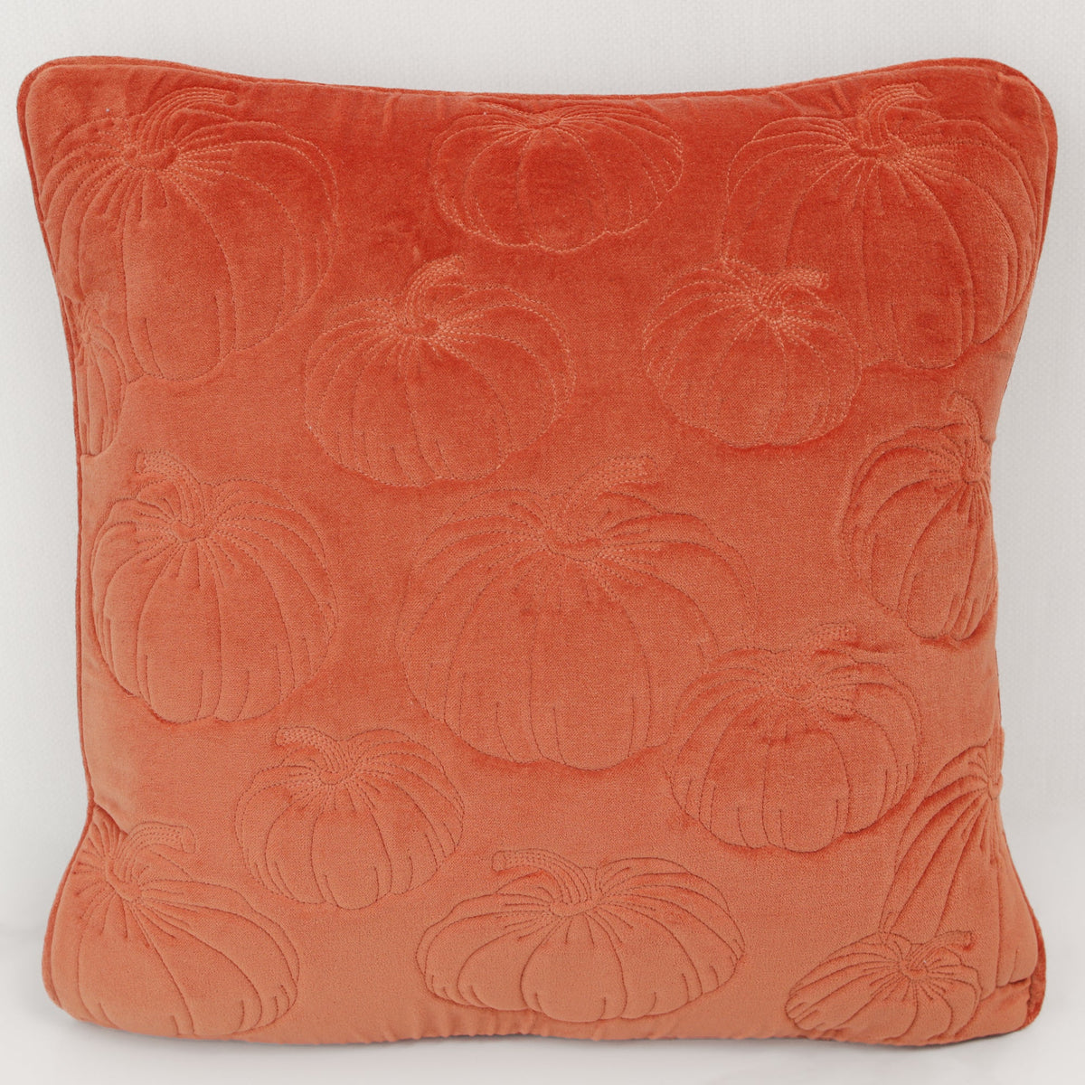 Orange Stitched Pumpkin Pillow - Interior Delights
