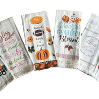 Kitchen Towels with Fall Patterns and Absorbent Cotton, Set of 6