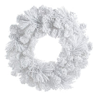 22"-24" Flocked White Pine Wreath Item Number: 85875WR24