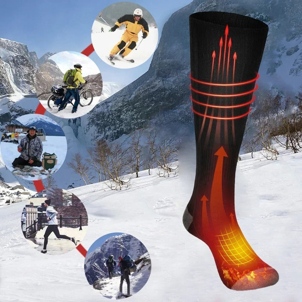 Heated Socks with Spiral Wire System and 10-Hour Battery Runtime