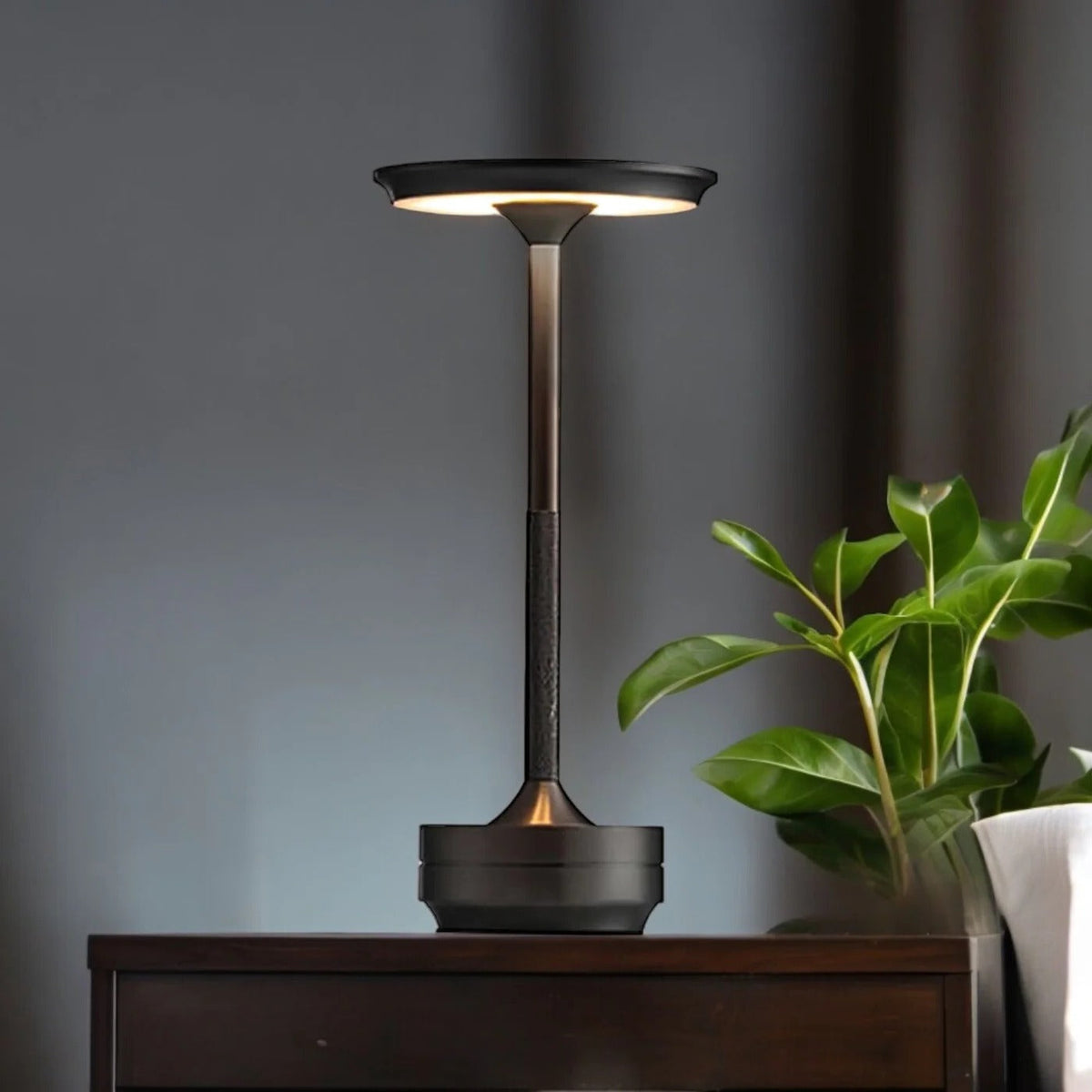 Cordless Rechargeable LED Table Lamp with Touch Dimming and Three Color Temperatures in Gold, Silver or Black