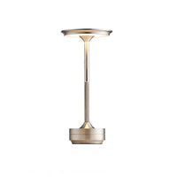 Cordless Rechargeable LED Table Lamp with Touch Dimming and Three Color Temperatures in Gold, Silver or Black