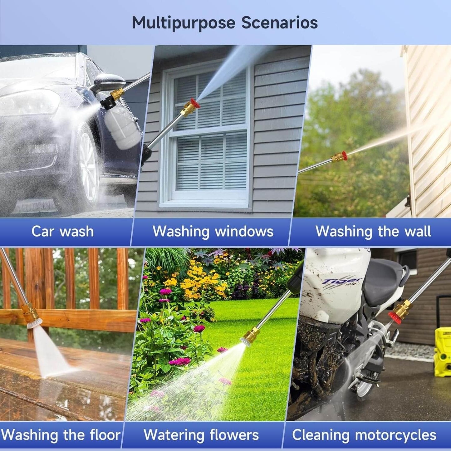 Cordless High Pressure Washer Kit with Two Batteries