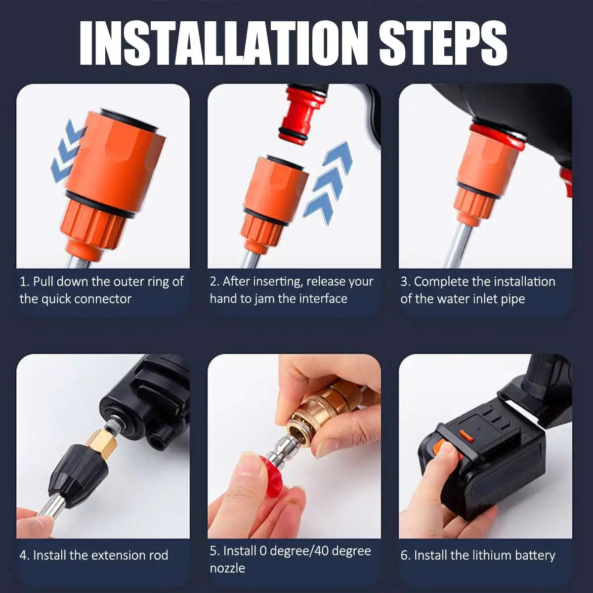 Cordless High Pressure Washer Kit with Two Batteries