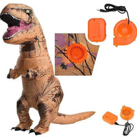 Inflatable T Rex Costume for Adults with Built in Blower Fan and Gloves for Halloween Parties