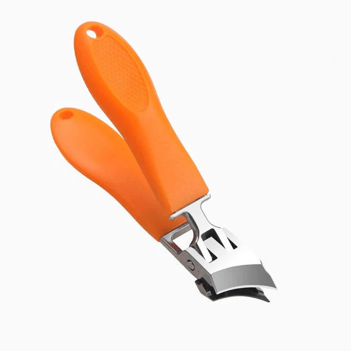 Wide Jaw Nail Clippers with Stainless Steel Blades and Non Slip Handles for Thick Nails