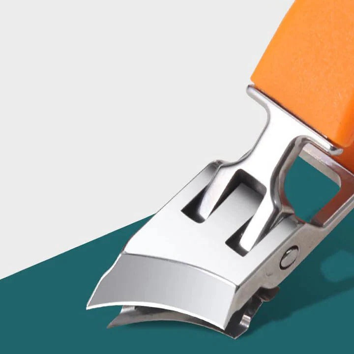 Wide Jaw Nail Clippers with Stainless Steel Blades and Non Slip Handles for Thick Nails